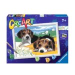 Ravensburger CreArt Jack Russell Puppy Paint By Numbers For Children – Painting Arts and Crafts For Kids Age 7 Years and Up – 28939