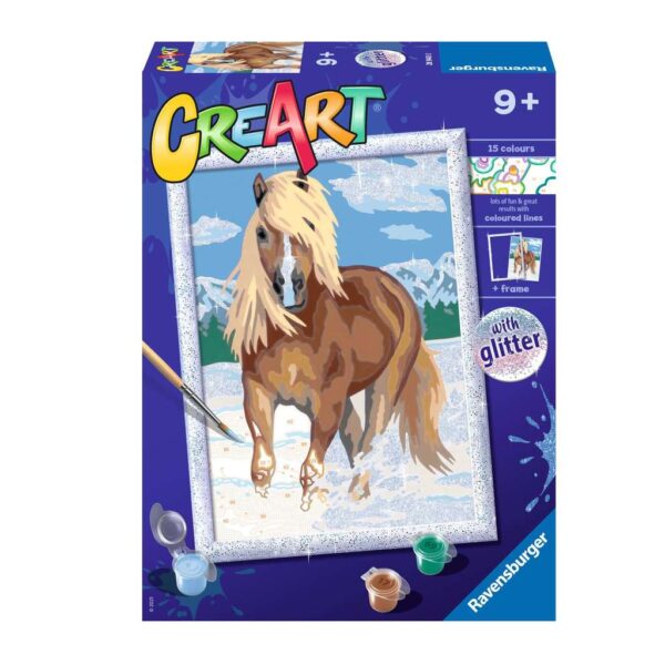 Ravensburger CreArt The Royal Horse Paint By Numbers For Children – Arts and Crafts For Kids Age 9 Years and Up – 28940
