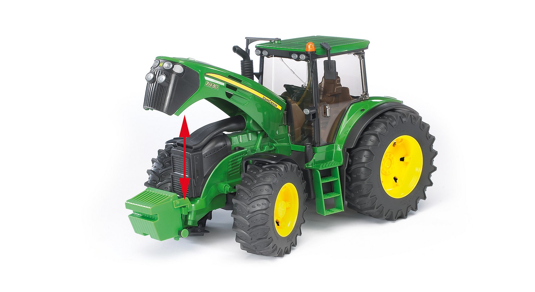 Bruder 03051 John Deere 7930 mit Frontlader Traktor Bagger Spielzeug 