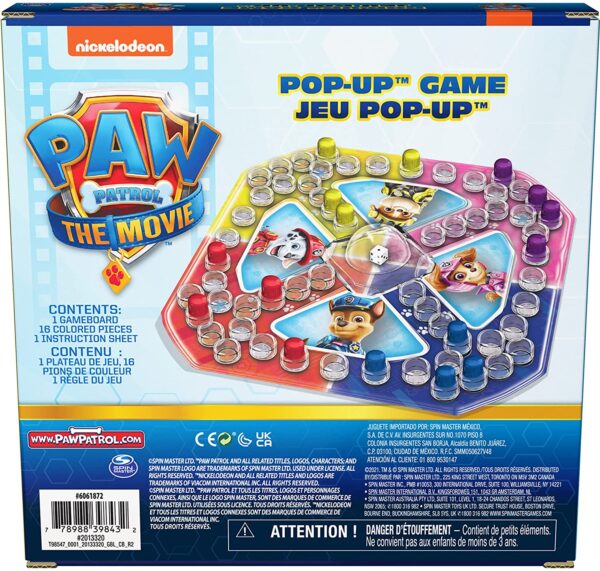 Paw Patrol: the cinema film – game classic Sorry with pop-up dice
