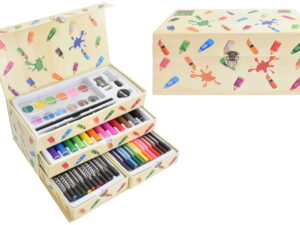 54pc Art Set In Carry Box With Drawers