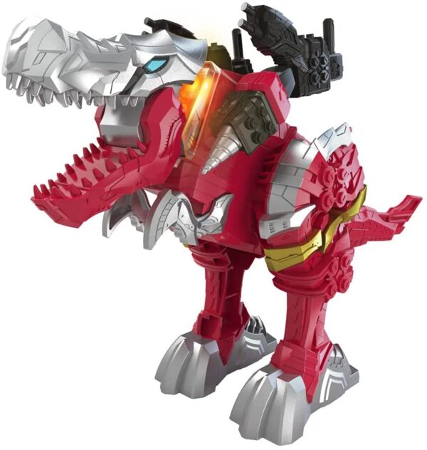 F2264 Power Rangers Battle Attackers Dino Fury T-Rex Champion Zord Electronic Action Figure