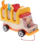 Top Bright – Wooden truck with integrated motor skills workbench and accessories