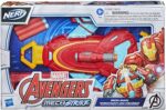 F0266 Avengers Marvel Mech Strike Iron Man Strikeshot Gauntlet Role Playing Toy with 3 NERF Darts