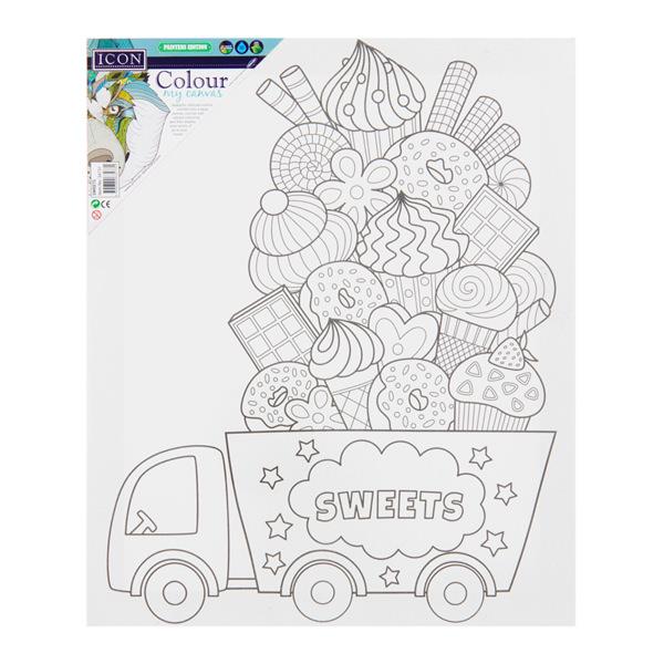 Icon 300x250mm Colour My Canvas – Sweets