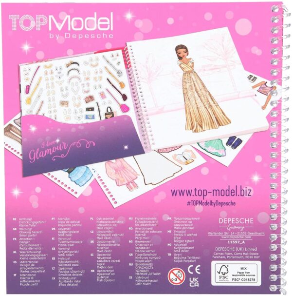 TOPModel Dress Glamour Colouring Book