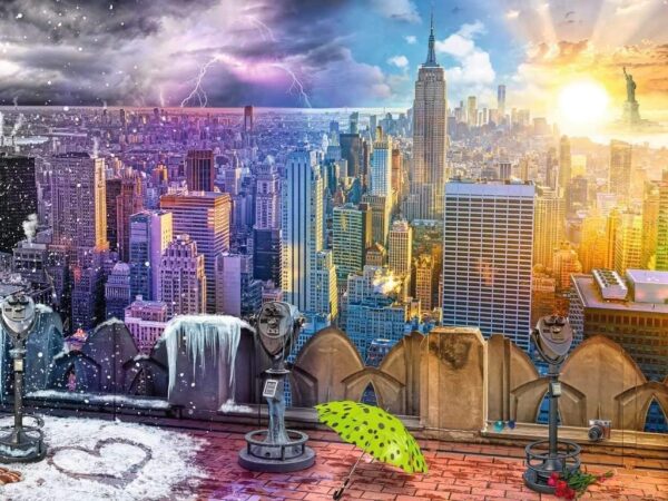 Ravensburger New York Summer and Winter 1500 Piece Jigsaw Puzzle