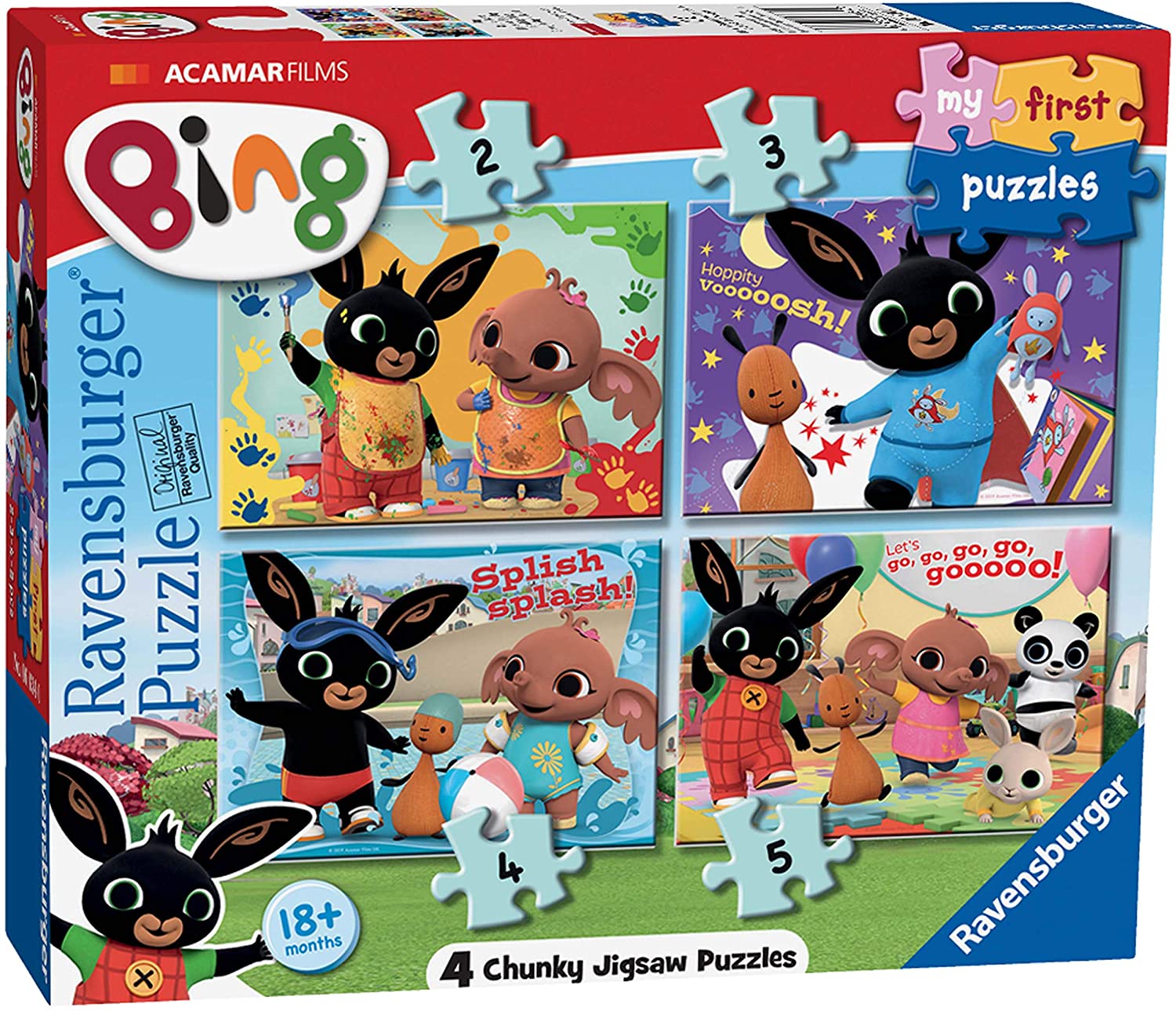 NEW My First Puzzle Bing Bunny 2 3 4 5pc Jigsaw Puzzles Four Brig Free  Shipping 