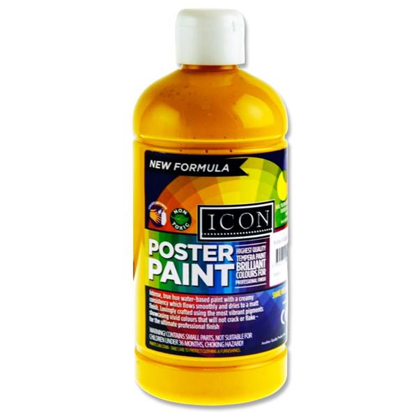 Icon Poster Paint 500ml – Warm Yellow