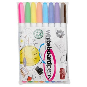 Pro:scribe Pkt.8 Dry Wipe Whiteboard Markers – Asst Colours