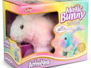 Tobar Animigos Rainbow Magic Bunny Rabbit Hopping Plush Toy