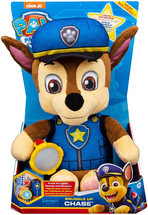 PAW Patrol Snuggle Up Chase Plush with Torch and Sounds