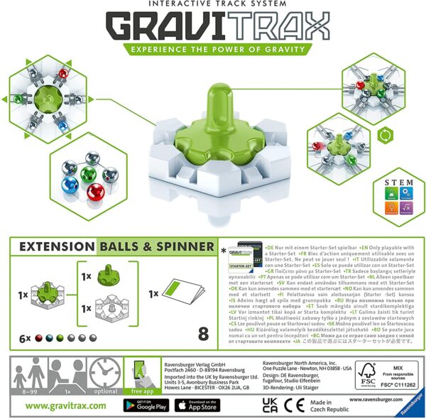 Ravensburger GraviTrax – Extension Balls & Spinner