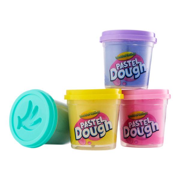 Woc 4x140g Pots Play Dough With Mould Lid – Pastel
