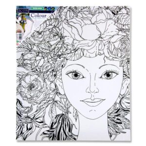 Icon 250x300mm Colour My Canvas – Flower Hair