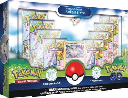 Pokemon TCG GO Premium Collection: Radiant Eevee Box 8 Booster Packs