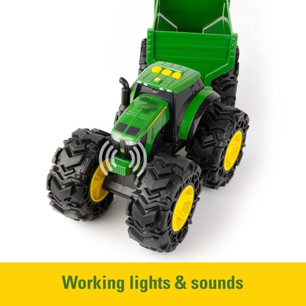 John Deere Lights & Sounds Tractor with Wagon