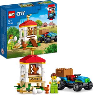 LEGO 60344 City Chicken Henhouse Farm Toy with Quad Bike