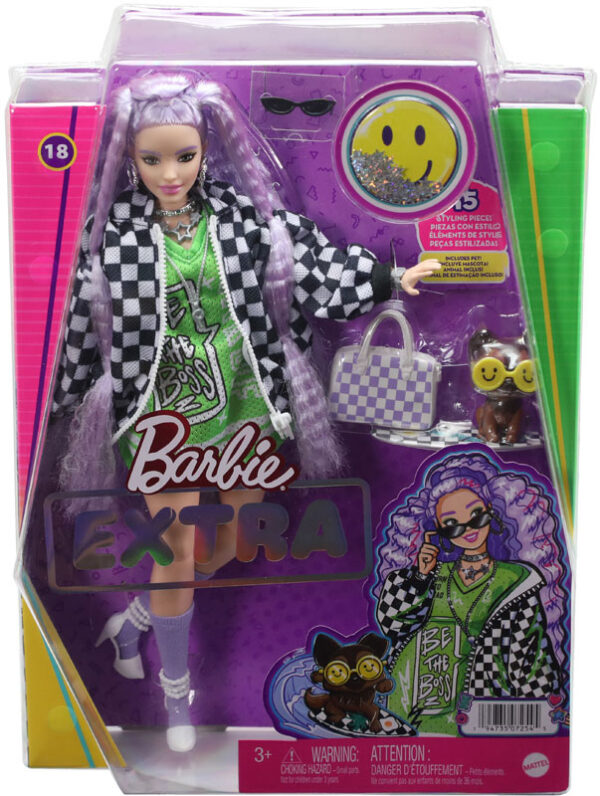 Barbie Extra Curvy Pastel Purple Hair