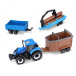 10cm New Holland T7.315 Tractor With 3 Trailers – B18-31668NH