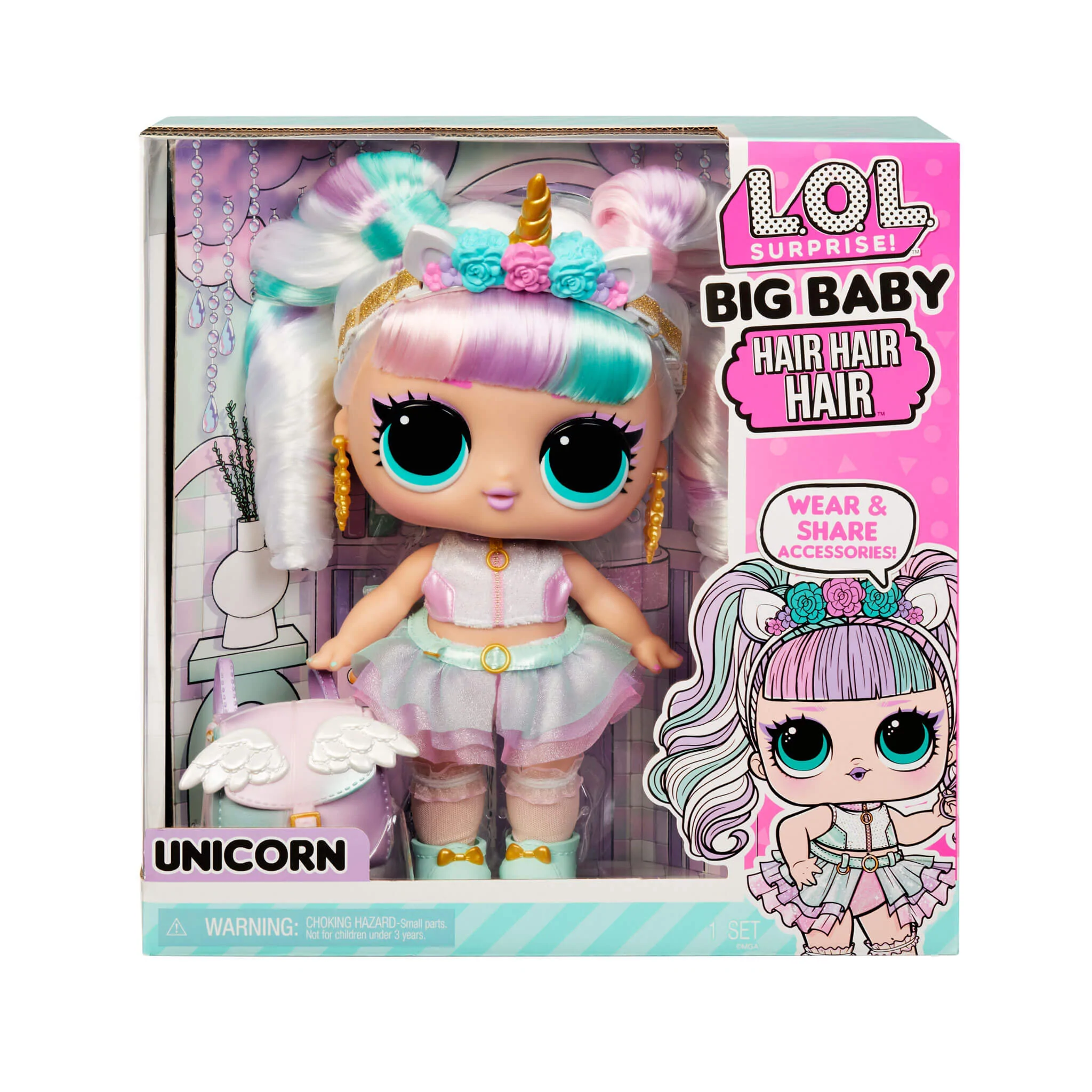  Surprise! Big Baby Hair Unicorn Doll - Toys At Foys