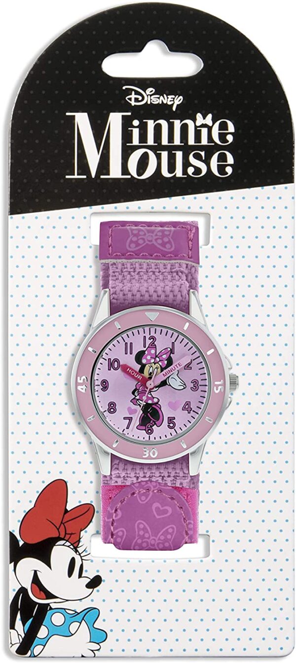 Minnie Mouse Pink Rip Strap Analogue Watch