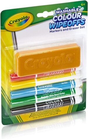 Crayola Washable Colour Wipeoffs Set for Whiteboard