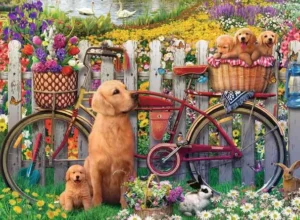Ravensburger Cute Dogs in the Garden Jigsaw Puzzle