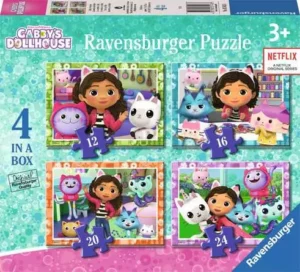 Ravensburger Gabby’s Dollhouse 4 in a Box Jigsaw Puzzle