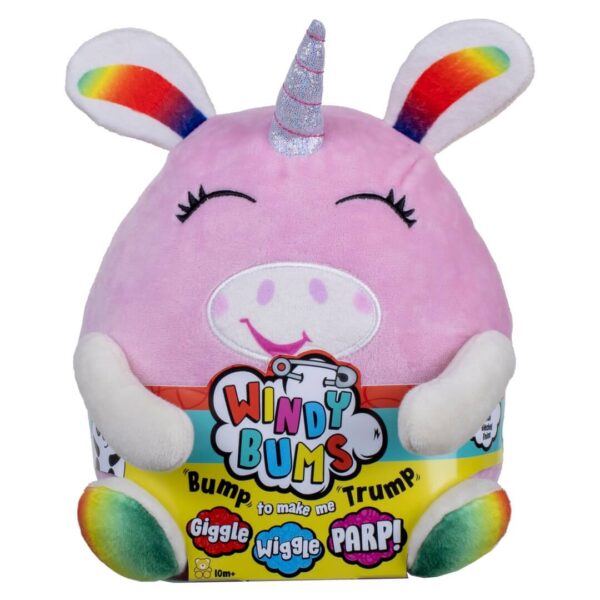 Windy Bums Cheeky Farting Unicorn Soft Toy