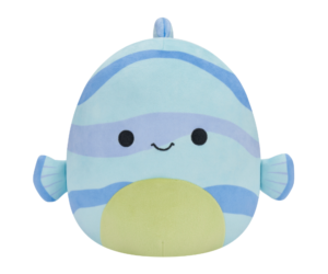 Squishmallow 7.5in Leland Blue Striped Fish