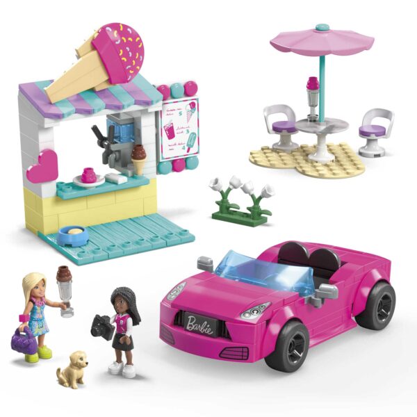 MEGA Barbie Convertible & Ice Cream Stand Building Toy Kit