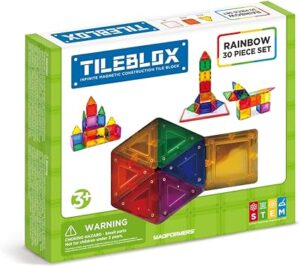 Magformers Tileblox 30pc Set With Magnetic Board