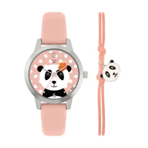 Tikkers x WWF Panda Dial Watch And Charm Bracelet